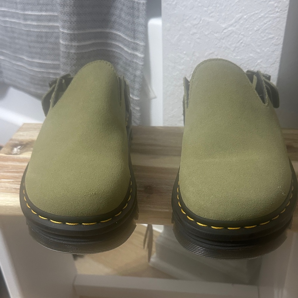 Dr. Martens Olive Green Slip-On Shoes